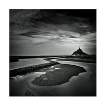 Canvas Wall Art - Christopher Methot 'Le Mont Saint Michel' Wall Art for Living Room, Bedroom, or Office Décor by Trademark Fine Art - 14 x 14 Inches