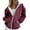Red, variant on Sweatshirt for Women Autumn And Winter Zipper Loose Star Pattern Zip Up Hoodie