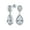 Clear-Apr, variant on Womens Cocktail Cubic Zirconia CZ Double Solitaire Teardrop Dangle Earrings Rose Gold Plated