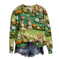 thumbnail image 3 of APEXFWDT Women Long Sleeve Tunic Tops Casual Fall Crewneck T Shirts Bunny 3D Printed Holiday Shirts Blouse for Gift, 3 of 4