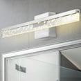 thumbnail image 6 of JONATHAN Y Mario 22" 1-Light Modern Contemporary 360-Degree Rotatable Iron/Seeded Acrylic Integrated LED Vanity Light, Chrome/Clear, 6 of 9