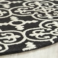 thumbnail image 3 of SAFAVIEH Cambridge Kimberly Geometric Wool Area Rug, Black/Ivory, 4' x 4' Round, 3 of 7