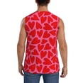 thumbnail image 4 of Haiem Men's Love Heart Print Tank Tops Summer Sleeveless Cut Off Workout T-Shirts Fitness Vest Athletic Undershirts-3X-Large, 4 of 8