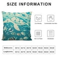 thumbnail image 5 of RUIYC Beach Decorative Throw Pillow Cover Dolphin Turtle Ocean Pillow Covers , Shell Starfish Coastal Pillow Case Square Outdoor Cushion Cover for Patio Home Decor, 5 of 5