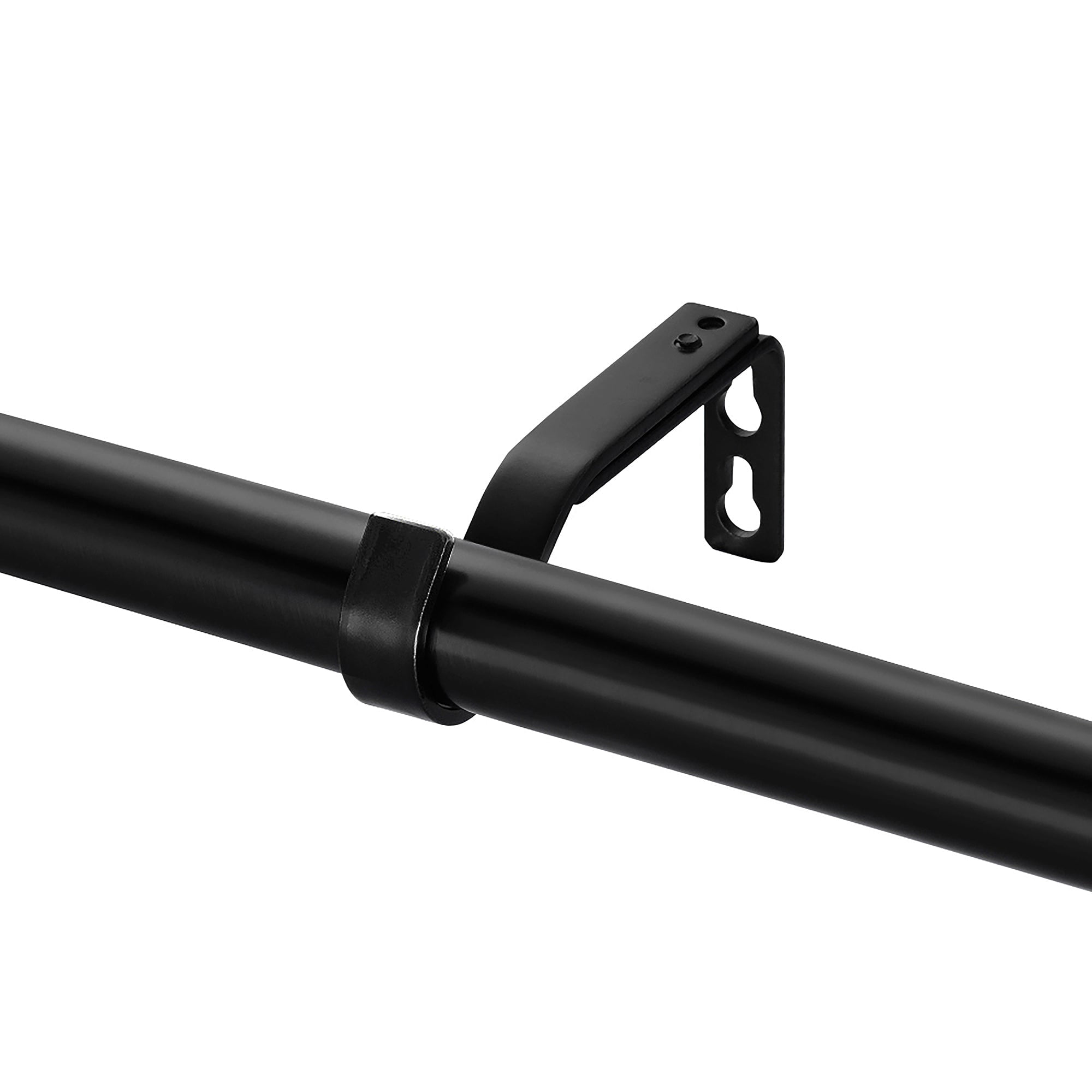 1" Flat Knob Rod Matte Black 50"-144"