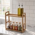 thumbnail image 3 of 2-Tier Kitchen Counter Shelf, Double-Layer Plastic Condiment Organizer and Storage Rack, 3 of 6