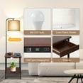 OUTON Floor Lamp with Table, Floor Lamp for Living Room with USB & Type