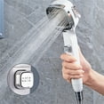 thumbnail image 5 of Led Shower Head And Hose 4 Mode Handheld Pressurized Shower Head With Pause Built In Cartridge Water Saving Showerhead Built In Power Wash To Clean Tub Tile &, 5 of 8