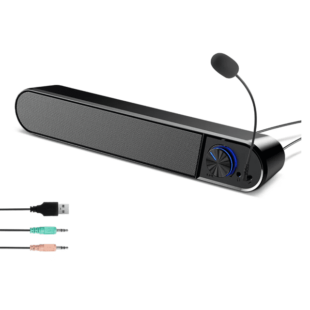 Bocinas Wünd Para Pc Laptop Computadora Gamer Con Micrófono Negro