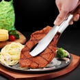 thumbnail image 3 of Fiudx Pinzas de Acero Inoxidable, Pinza Versátil para Alimentos, Pinza Duradera para Carne de Barbacoa, Diseño Antiadherente Resistente Al Calor, para Cocinar En Interiores y Exteriores, Herramienta, 3 of 5