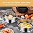 thumbnail image 4 of GFDYREE Stainless Steel Steamer Pot 7.8 Inches Round Cooking Rack Food Steamer Basket Insert for Kitchen Dim Sum Dumplings Bun(20cm), 4 of 7