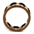 thumbnail image 3 of Womens Coffee Brown Ring Anillo Cafe Para Mujer 316L Stainless Steel with Epoxy in Champagne Frosinone, 3 of 4