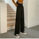 thumbnail image 4 of Pantalones de pierna ancha para mujer, pantalones de traje drapeados de cintura alta, pantalones casuales para estudiantes para mujer, 4 of 5