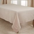thumbnail image 3 of SARO 6308.T70104B 104 x 70 in. Rochester Collection Tablecloth with Hemstitched Border  Taupe, 3 of 4