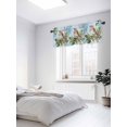 thumbnail image 3 of Christmas Sparrows Valances for Windows, Winter Berry Leaf Xmas Light Filtering Window Treatment Valances, Rod Pocket Small Curtains for Kitchen/Bathroom, 56"x16", 3 of 9