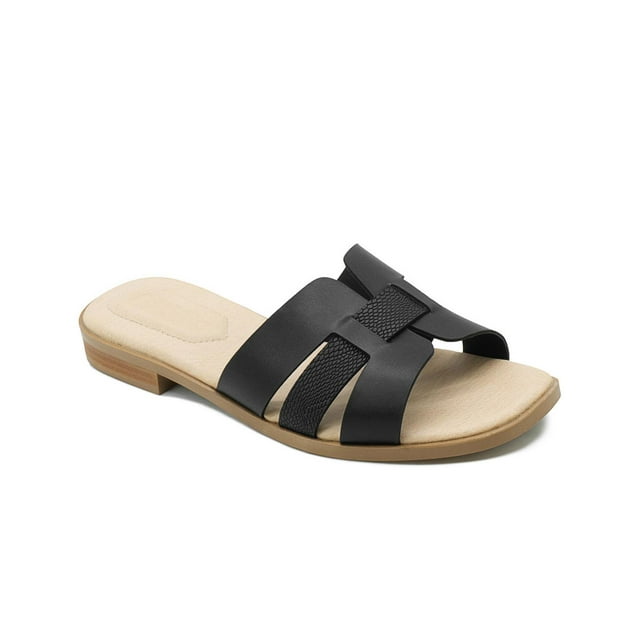 Sandalia Chancla Para Dama Playa Super Comodas Color Negro negro 23