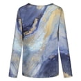 thumbnail image 5 of Camiseta de manga larga con cuello redondo y estampado floral para mujer Pompotops FGAJ10021, 5 of 5