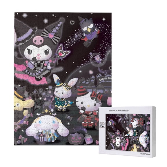 Saiise Sanrio Print 500 Jigsaw Puzzle for Adults and Family,Impossible Hard Difficult Challenging Puzzles for Adults - Finished Puzzle Size is 20.4 x 15 in