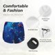 thumbnail image 4 of Balery Deep Sea Glowing Fishes Pantalones cortos deportivos para mujer con forro y dos bolsillos, elásticos, para entrenamiento, gimnasio, yoga-X-Large, 4 of 7