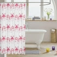 thumbnail image 3 of Pink Bowknot Princess Shower Curtains,Rainbow Cloud Bow Tie Toddler Bathroom Curtains for Girls Women,Bow Princess Tale Style Cartoon Dreamy Waterproof Curtains,12 Hooks Suits,72" W x 72" L, 3 of 3