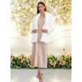 thumbnail image 3 of DARING DIVA Women's Faux Fur Coat Long Sleeve Lapel Shaggy Jackets with Pockets XL White, 3 of 6