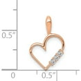 thumbnail image 2 of 14K Rose Gold Aa 1/20Ct. Diamond Heart Pendant Made In India pm4818-005-ra, 2 of 5