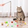 thumbnail image 6 of Tripumer 21PCS Cat Toys Kitten Toys Combination Tunnel Interactive Grayish Blue Cat Toys Cat Tunnel Tease Cat Stick Colorful Mouse Plush Ball Bell Ball for Cats, 6 of 8