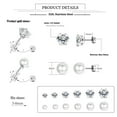 thumbnail image 3 of Txmasen 12 Pairs Surgical Steel Screw Back Earrings Sets Hypoallergenic Screw Back Stud Earrings Cute Heart Tiny CZ Flower Stud Earrings, 3 of 9