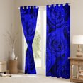 thumbnail image 3 of Homewish Dreamy Blue Rose Curtains Pack of 2 (42x84 Each),Romantic Floral Flower Curtains Blackout,Natural Plant Bedroom Curtains For Girls Kids,Breathable Home Decor, 3 of 6