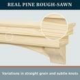 thumbnail image 4 of Mantels Direct Salem 48 Inch Wood Mantel Shelf With Arched Corbels - Unfinished, 4 of 7