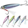 thumbnail image 2 of TRUSCEND Señuelos de pesca de agua salada, 0.35 oz-6.29 oz con anzuelos planos BKK, paso lento/cuchillo/plantilla vertical, señuelo de cuchara de agua salada para atún salmón mero, señuelo de pesca de, 2 of 3