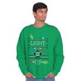 thumbnail image 5 of Ugly Christmas Pattern Light it Up Sweatshirt for Men or Women Brisco Brands S, 5 of 6