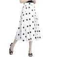thumbnail image 2 of YHAJDS Women Skirts with Pockets Elastic Waist Print A Line Casual Summer Midi Skirt, 2 of 5