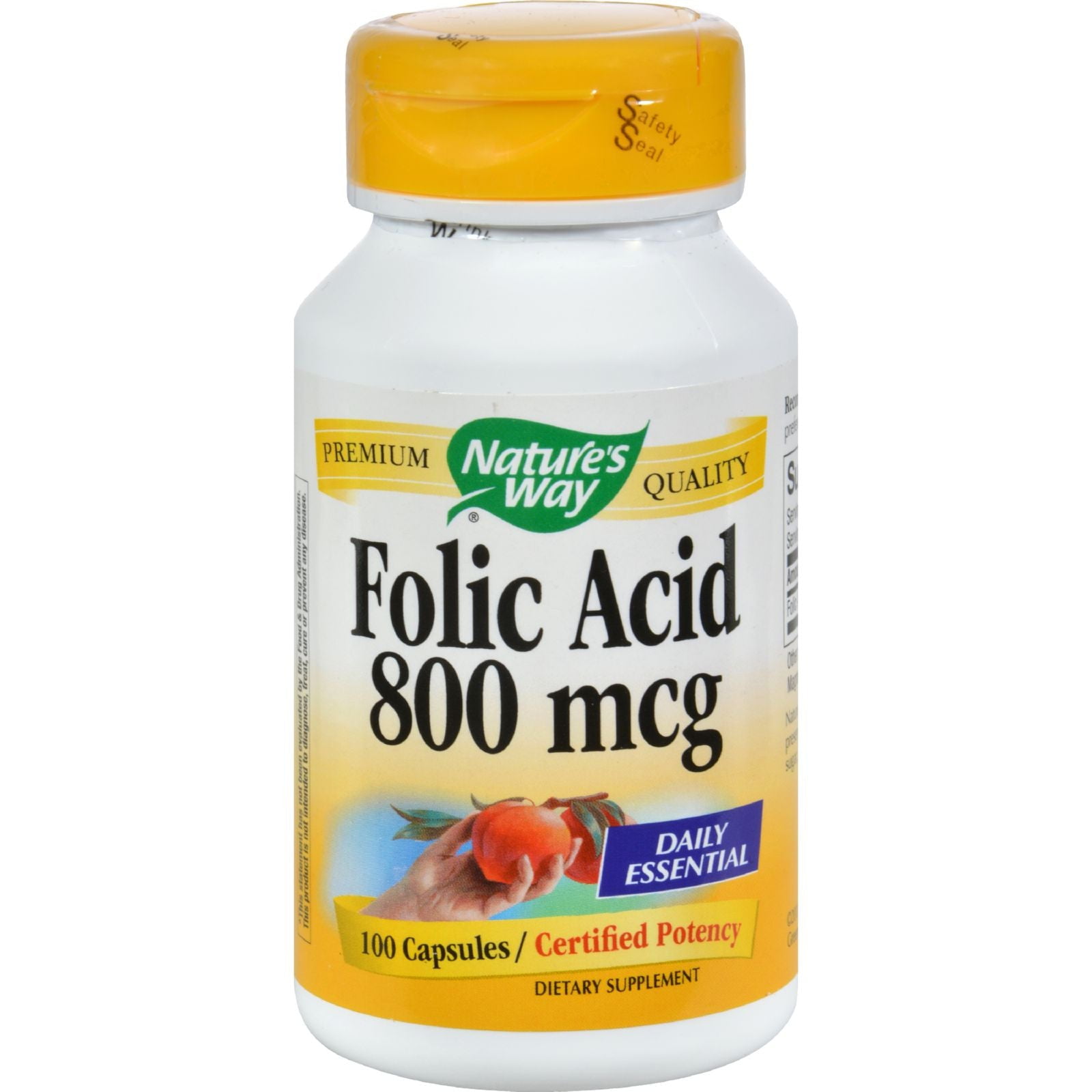 Nature's Way Folic Acid 800 mcg - 100 Capsules