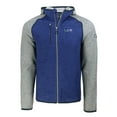 thumbnail image 2 of Men's Cutter & Buck  Heather Blue/Heather Gray Seattle Seahawks Throwback Mainsail Sweater-Knit Full-Zip Hoodie, 2 of 3