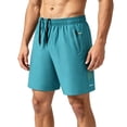 thumbnail image 4 of Homeyce 5" Athletic Running Shorts for Men Quick Dry Elastic Waist Shorts with Side Pockets Lightweight Gym Workout Hiking Shorts 5/7/9inch Inseam Drawstring Shorts,Blue X4XL, 4 of 4