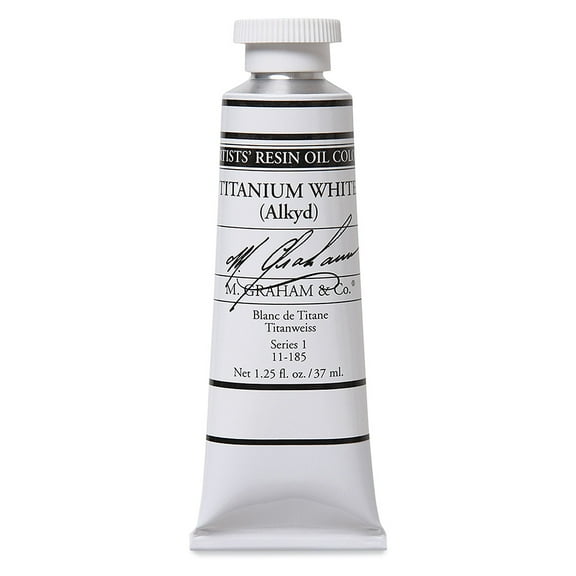 M. Graham Artists' Oil Color - Titanium White-Alkyd (Rapid Dry), 37 ml tube
