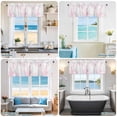 thumbnail image 6 of Kitchen Valances for Window, Ocean Pink Coral Seahorse Light Filtering Rod Pocket Valance Curtain, Abstract Marine Life Short Curtains Window Topper for Bedroom Bathroom Living Room 42x12in, 6 of 9