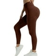thumbnail image 1 of Pantalones de yoga para mujer, ajustados, de cintura alta, con realce de cadera, a rayas, con rosca, para uso externo., 1 of 7