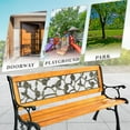 thumbnail image 6 of FDW Outdoor Durable Wood Garden Bench - Black and Brown, 6 of 7
