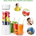 thumbnail image 5 of Mini Blender Smoothie Blender, Portable Blenders Fruit Blender, Electric USB Rechargeable Blender, 6 3D Blades, 380ml Milkshake Fruit Juice Blender for Sport and Travel, 5 of 5