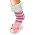 thumbnail image 4 of BambooMN Thermal Fleece Lined Sock, Pink Pig - 1 Pair, 4 of 7