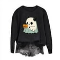 thumbnail image 4 of Halloween Women Sweatshirts Crewneck Pullover Fall Winter Long Sleeve Sweaters Ghost Printed Shirts Casual Blouses Loose Fitting Sweatshirt Top Halloween Costumes, 4 of 5