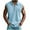 Light Blue, variant on Yghzkop Men's Casual Fashion Solid Color Button Lapel Hook Buckle T-shirt Short Sleeved