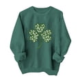 thumbnail image 1 of Tops de Cuello Redondo para las Mujeres San Patricio Día Impreso Manga Larga Suéter Invierno Moda Casual, 1 of 6