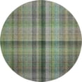 thumbnail image 2 of Addison Rugs Mayfield Washable Transitional Plaid Green Round Rug, 8' x 8', 2 of 5