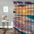 thumbnail image 2 of Patifu Sunset Ocean Beach Bathroom Shower Curtain Set with Hooks 36"x72, 2 of 7