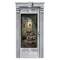 Amscan 241170 Asylum Door Cover | Halloween Decoration, Multi Color, 1 piece