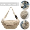 thumbnail image 5 of BLEEUS Women Bag Quilted Waist Bag Fashion Chest Bag Stylish Waist Pack For Women Chest Bag, 5 of 10