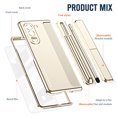 thumbnail image 2 of Dteck Case for Samsung Galaxy Z Fold 5,Shockproof PC Kickstand Case Built-in Screen Protector Full Body Cover Removable Bracket Module with Pen Stylus ,Gold, 2 of 7